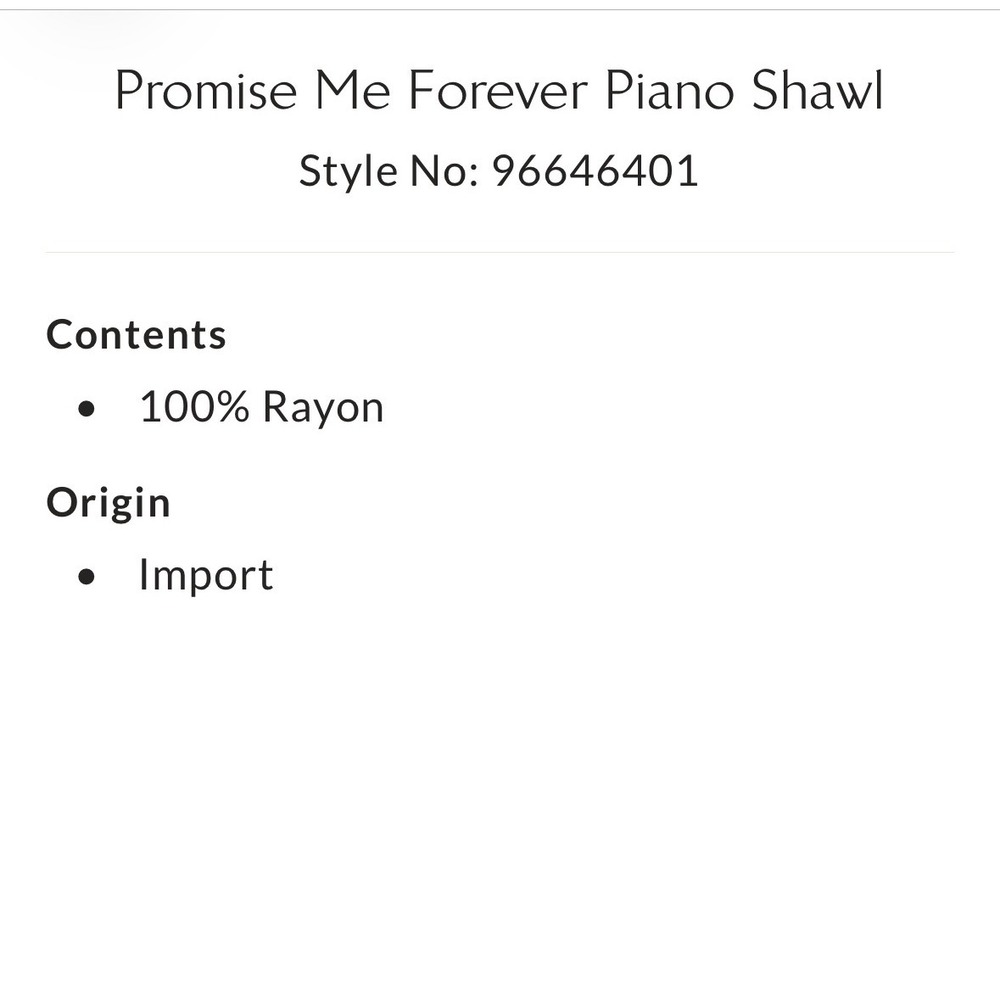Free People Promise Me Forever Piano Shawl boho Black White One Size New NWT - Picture 5 of 5